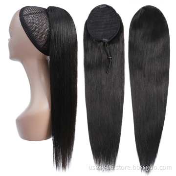 Top Quality Brazilian Ponytail Extensions Human Hair Ponytail Curly Drawstring Ponytails For Black Women